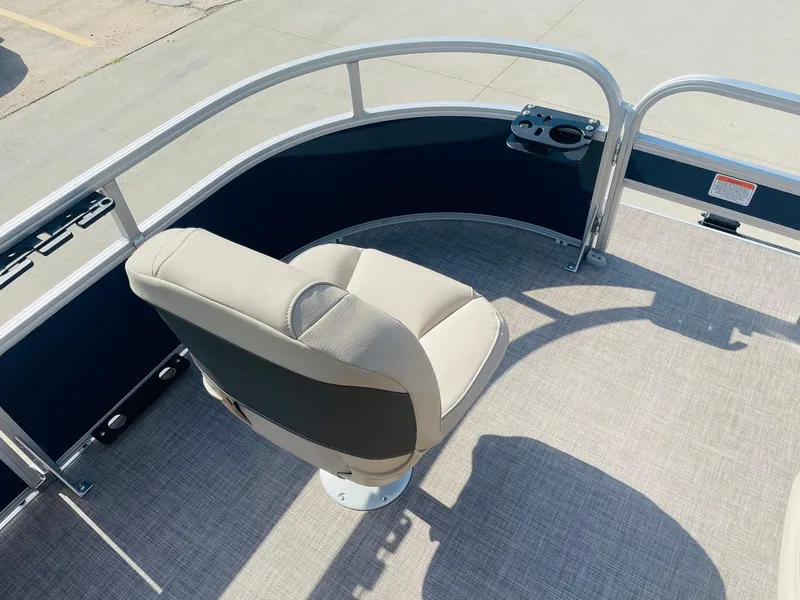 Slide: The Image of 2025 Sun Tracker Bass Buggy 16 XL Select boat seat with cup holder on deck. - 10