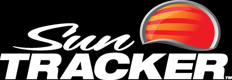 Slide: The Image of Sun Tracker logo for 2025 Fishin' Barge 22 DLX model. - 18