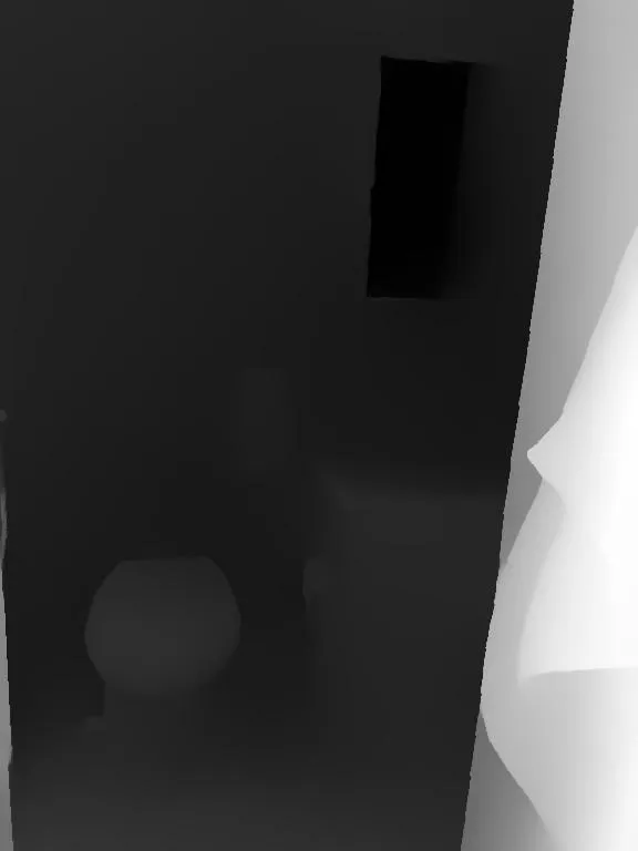 Slide: The Image of Dark interior of a 2002 Sharpe houseboat, featuring minimal visible details. - 28