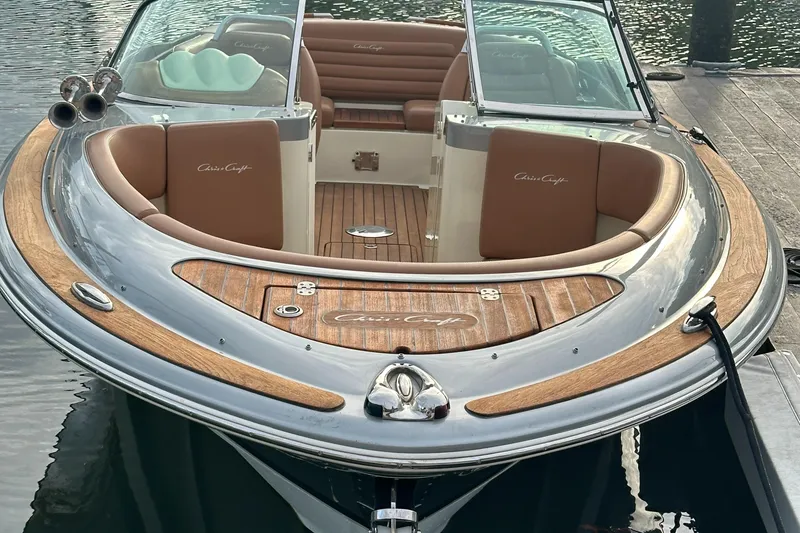 Slide: The Image of 2013 Chris-Craft Launch 25 boat with elegant wood and leather interior. - 10