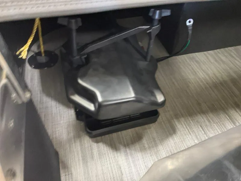 Slide: The Image of 2023 Bennington 21LSB boat interior detail with storage compartment. - 16