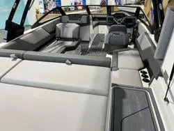 Slide: The Image of 2024 Cobalt CS23 boat interior with sleek seating and modern design. - 9