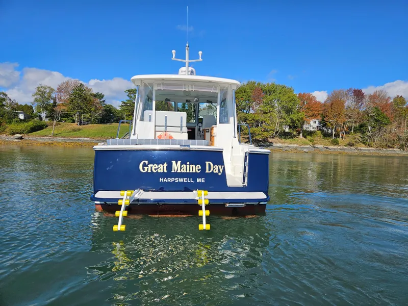 Slide: The Image of 2008 Back Cove 33 boat named "Great Maine Day" in Harpswell, ME waters. - 19