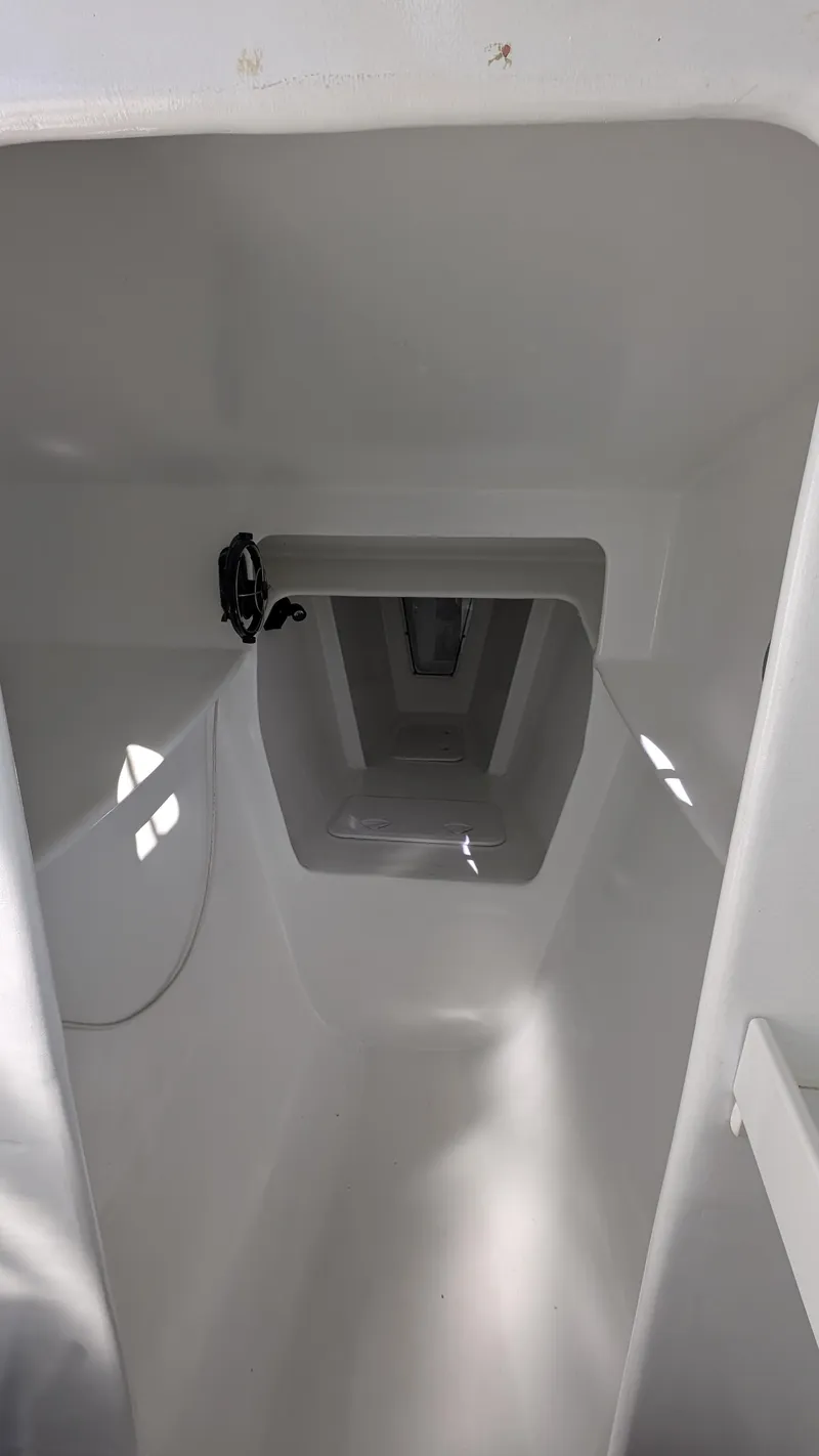 Slide: The Image of Interior view of 2019 Kelsall 38ma boat, showcasing sleek, modern design. - 7