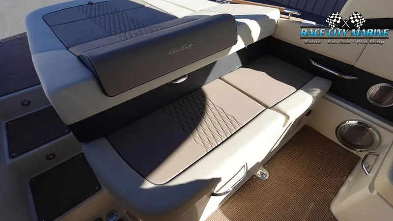 Slide: The Image of 2025 Chris-Craft Sportster interior seating with elegant design and premium materials. - 16
