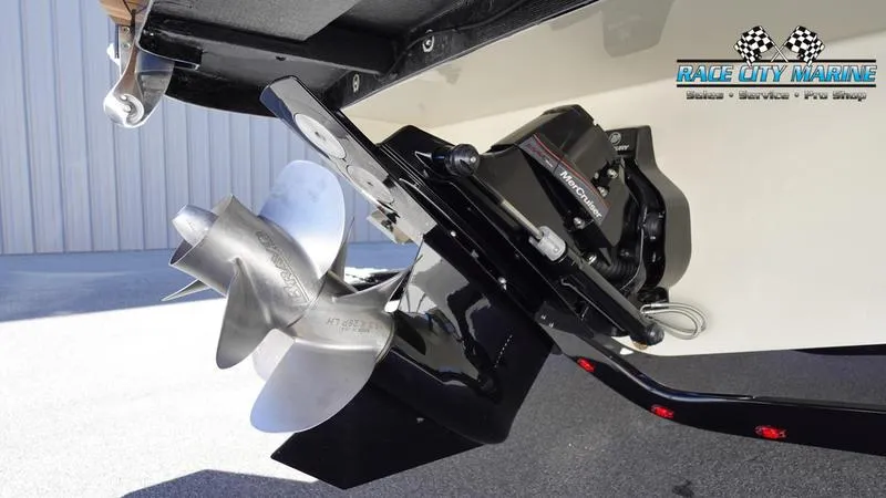 Slide: The Image of 2025 Chris-Craft Sportster boat propeller and engine detail. - 8