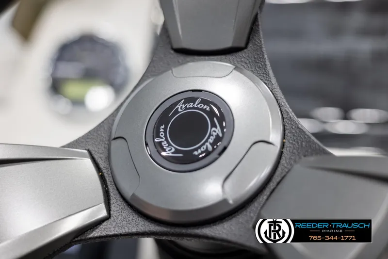 Slide: The Image of Close-up of 2025 Avalon VENT CRB steering wheel with logo. - 31