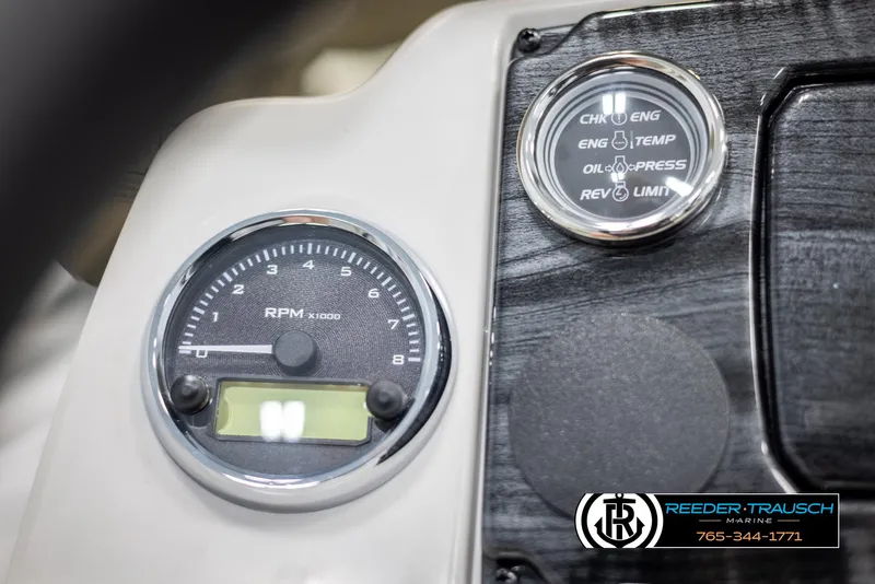 Slide: The Image of Close-up of Avalon VENT CRB 2025 dashboard with RPM gauge and indicator lights. - 33