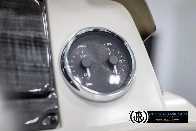 Slide: The Image of 2025 Avalon VENT CRB dashboard with trim and fuel gauges. - 34