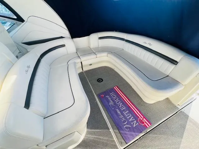 Slide: The Image of Luxurious seating area on 2004 Sea Ray 390 Sundancer yacht. - 10