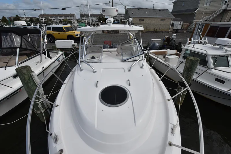 Slide: The Image of 2007 Seaswirl Striper 2901 Walkaround O/B docked at marina, aerial view. - 26