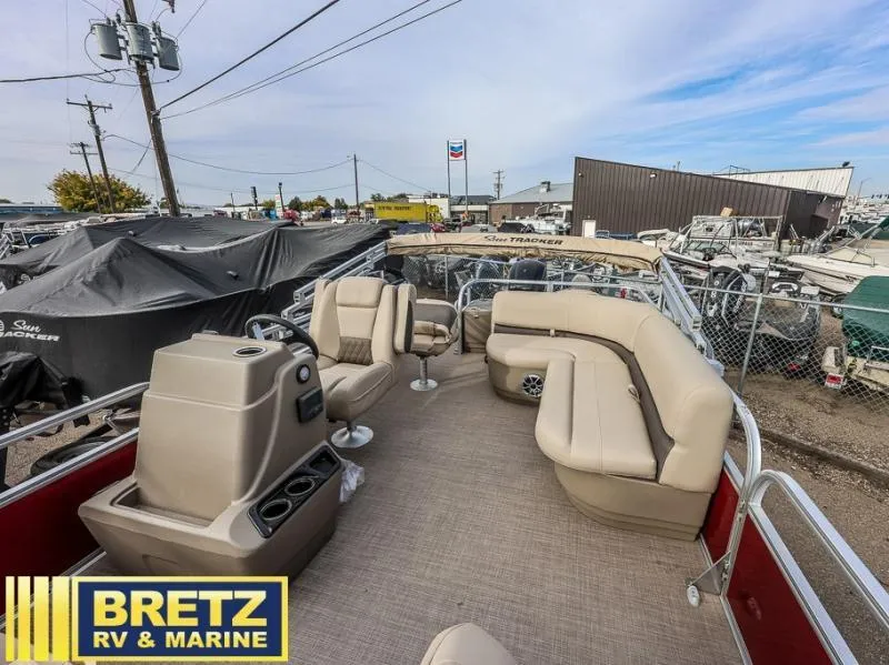Slide: The Image of 2025 BASS BUGGY 18 DLX pontoon boat interior at Bretz RV & Marine dealership. - 8