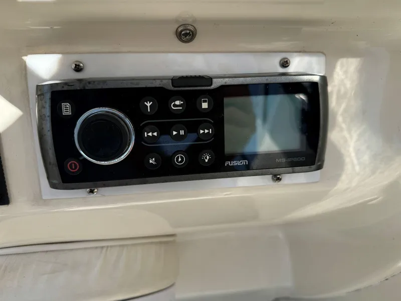 Slide: The Image of Fusion marine stereo system on 1996 Sea Ray 215 Express Cruiser. - 17