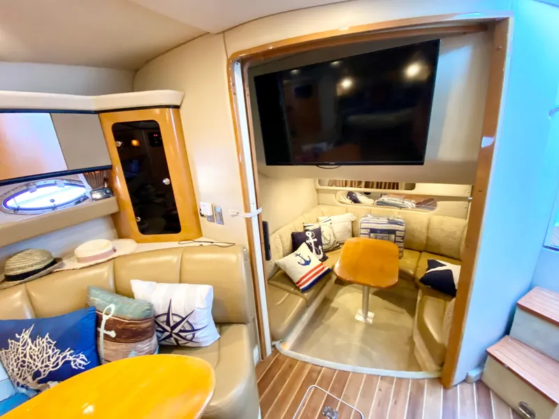 Slide: The Image of Interior of 2006 Chaparral Signature 350 yacht with cozy seating and modern decor. - 22