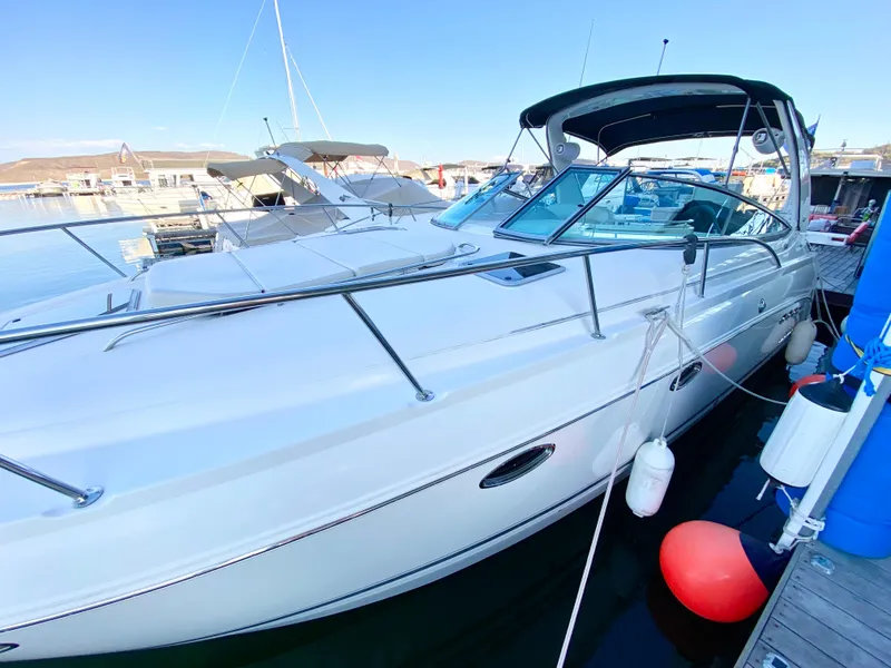 Slide: The Image of 2006 Chaparral Signature 350 boat docked at marina, side view. - 34