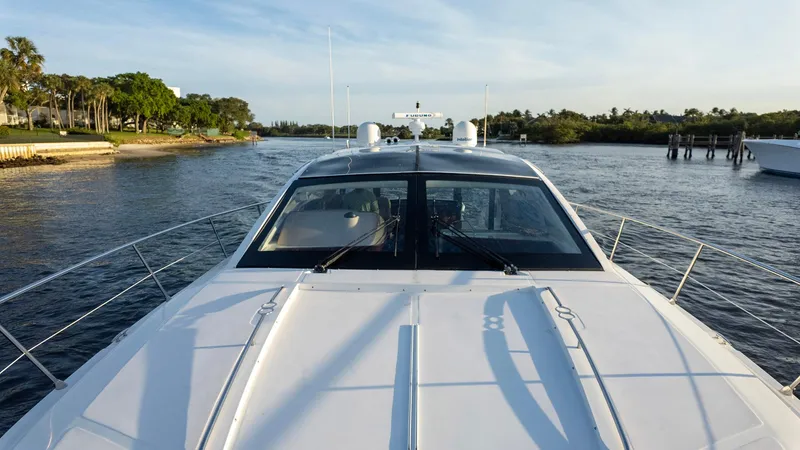 Slide: The Image of Savannah 54 yacht cruising on a serene waterway, 2008 model. - 29