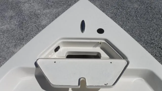 Slide: The Image of 2024 Bulls Bay 2200 boat deck with storage compartment. - 11