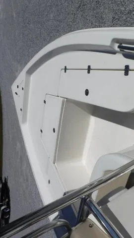 Slide: The Image of 2024 Bulls Bay 2200 boat deck, white finish, spacious layout. - 6