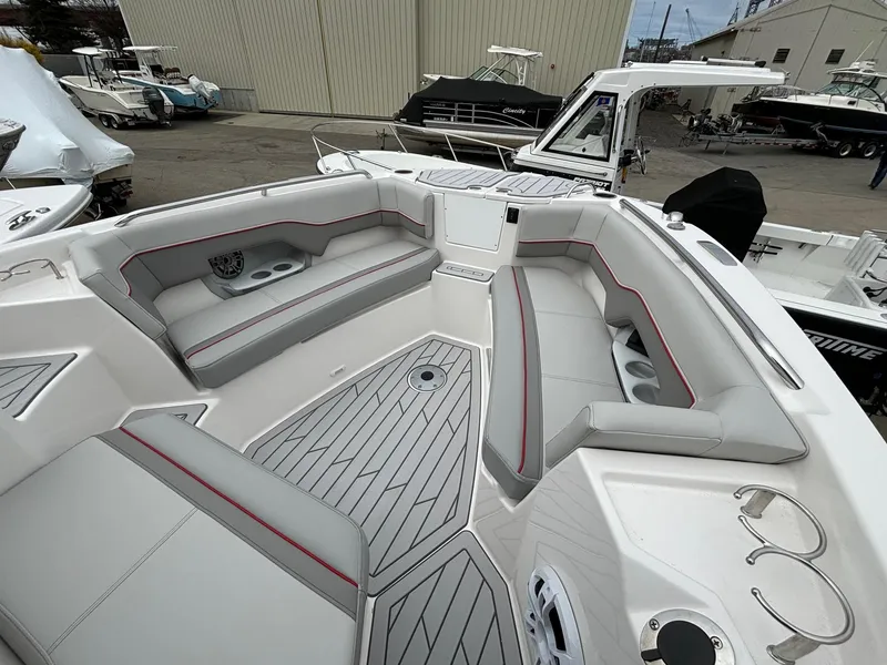 Slide: The Image of Luxurious 2025 Solara S-250 CW boat interior with spacious seating and modern design. - 9