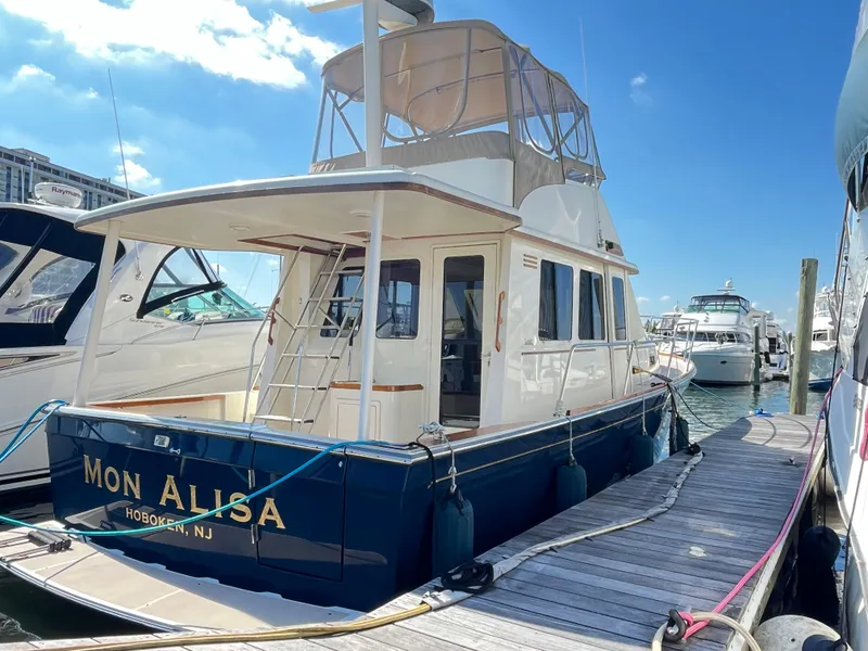 Slide: The Image of 2004 Sabre 36 Sedan yacht docked at marina, Hoboken, NJ. - 3