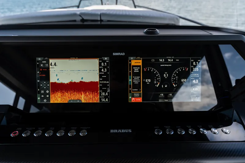 Slide: The Image of BRABUS 1000 Cross Cabin Signature Edition dashboard with advanced navigation displays, 2025 model. - 20