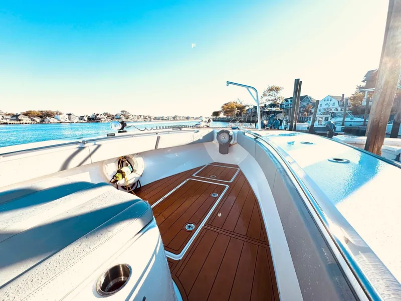 Slide: The Image of 2023 Cape Horn 39T boat with advanced navigation equipment against a clear blue sky. - 16