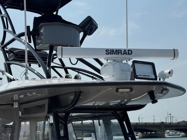 Slide: The Image of 2023 Cape Horn 39T boat deck with sleek design and modern fittings. - 30