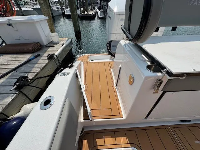 Slide: The Image of 2023 Cape Horn 39T boat interior with advanced navigation system and protective enclosure. - 25