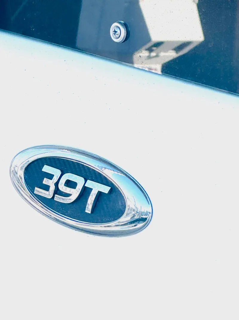 Slide: The Image of 2023 Cape Horn 39T emblem on a white surface. - 5