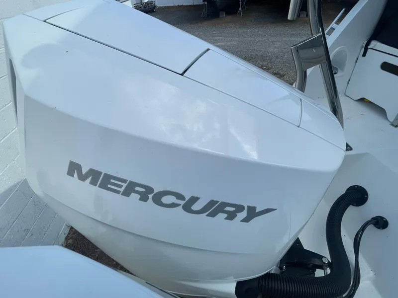 Slide: The Image of Mercury engine on 2024 Beneteau Gran Turismo 32 boat, showcasing sleek design. - 36
