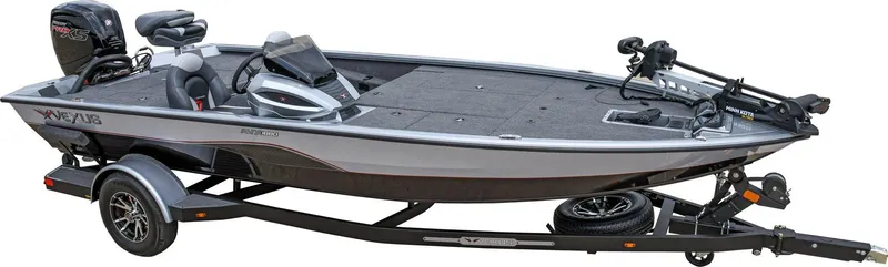 Slide: The Image of 2025 Vexus AVX1880 fishing boat on trailer, featuring sleek design and modern equipment. - 25