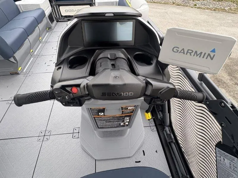 Slide: The Image of 2025 Sea-Doo Switch Cruise Limited dashboard with Garmin navigation system. - 26