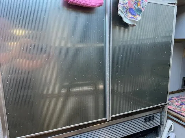 Slide: The Image of Stainless steel refrigerator on 1985 Trojan 11 Meter Express boat. - 5