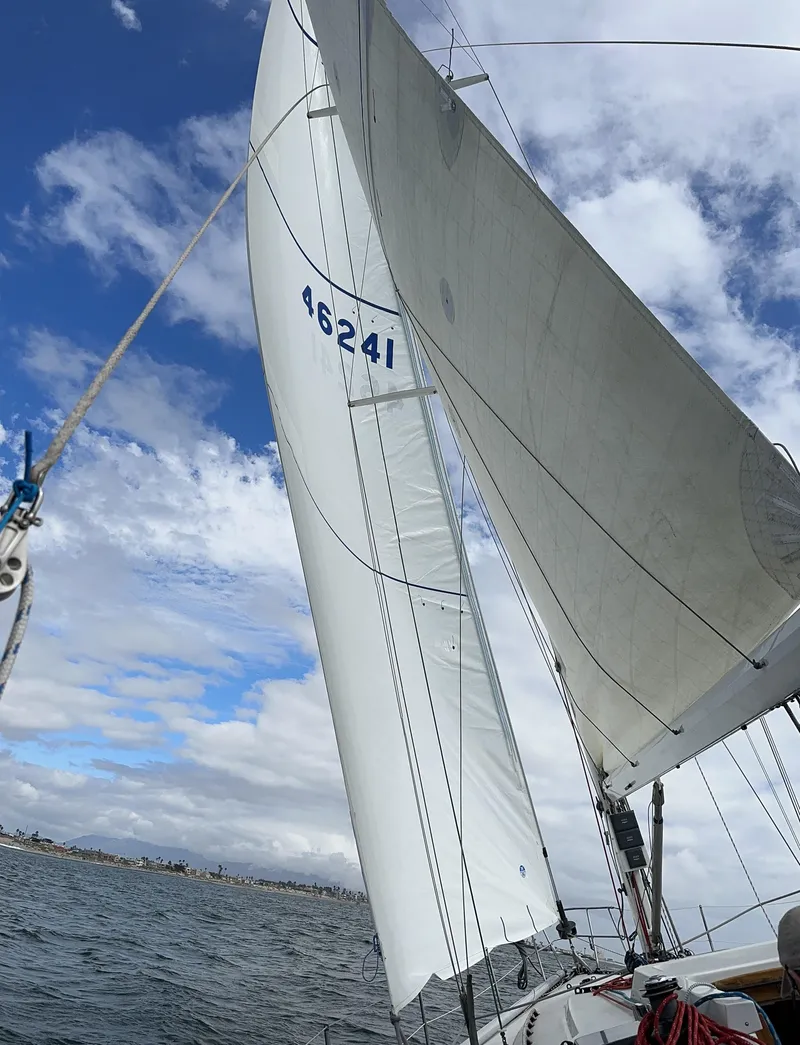 Slide: The Image of 1985 C&C 41 sailboat on open water. - 30