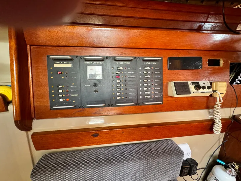 Slide: The Image of Control panel of a 1985 C&C 41 yacht. - 43