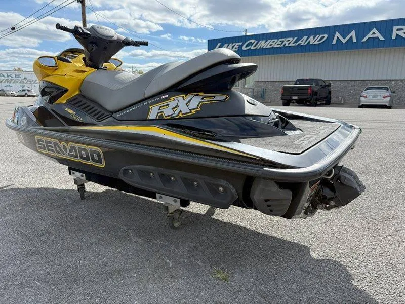 Slide: The Image of 2007 Sea-Doo RXP 215 jet ski parked at Lake Cumberland Marina. - 9
