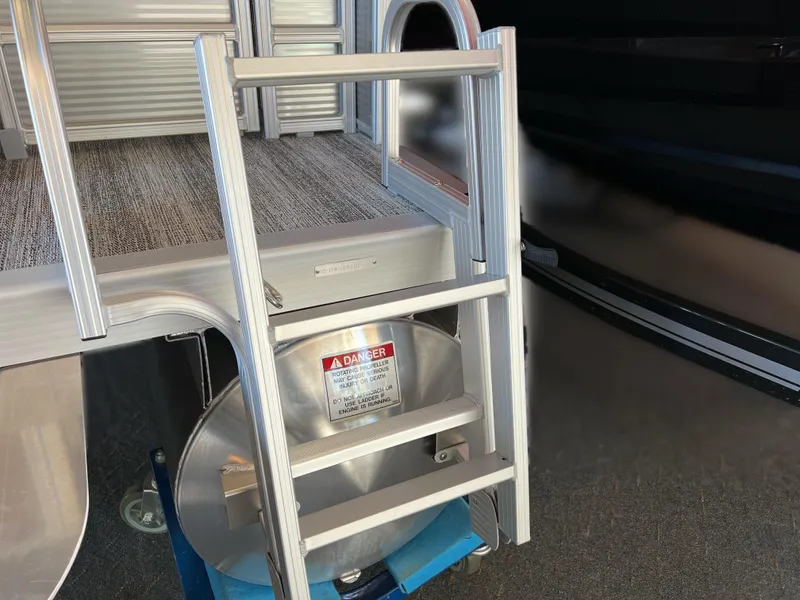 Slide: The Image of Aluminum ladder on 2025 Bennington 168 SL pontoon boat. - 11