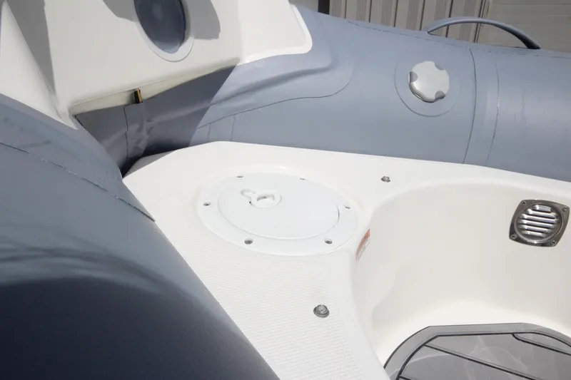 Slide: The Image of 2025 Zodiac Yachtline 360 DL PVC boat interior, featuring sleek design and durable materials. - 10
