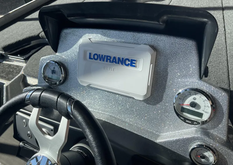 Slide: The Image of Dashboard of 2025 Nitro Z21 XL boat with Lowrance display and gauges. - 7