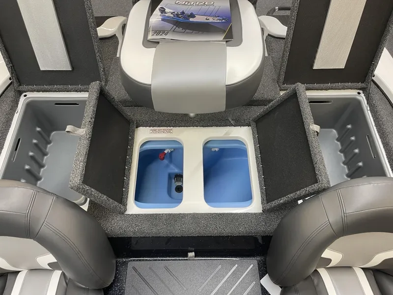 Slide: The Image of Nitro Z17 2025 boat interior with storage compartments and seating. - 15