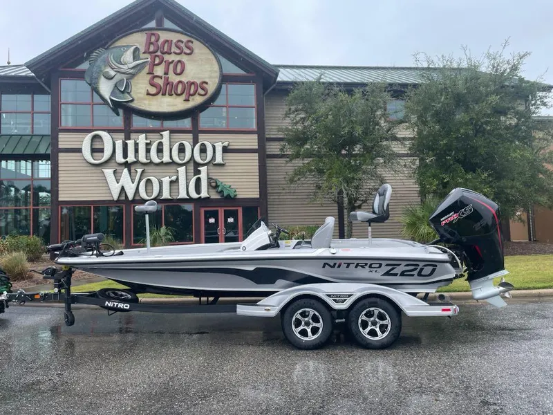 The Image of 2025 Nitro Z20 XL boat outside Bass Pro Shops Outdoor World. - 0