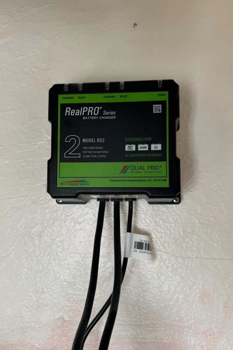 Slide: The Image of RealPRO Series battery charger on Bulls Bay 2200, 2025 model. - 18