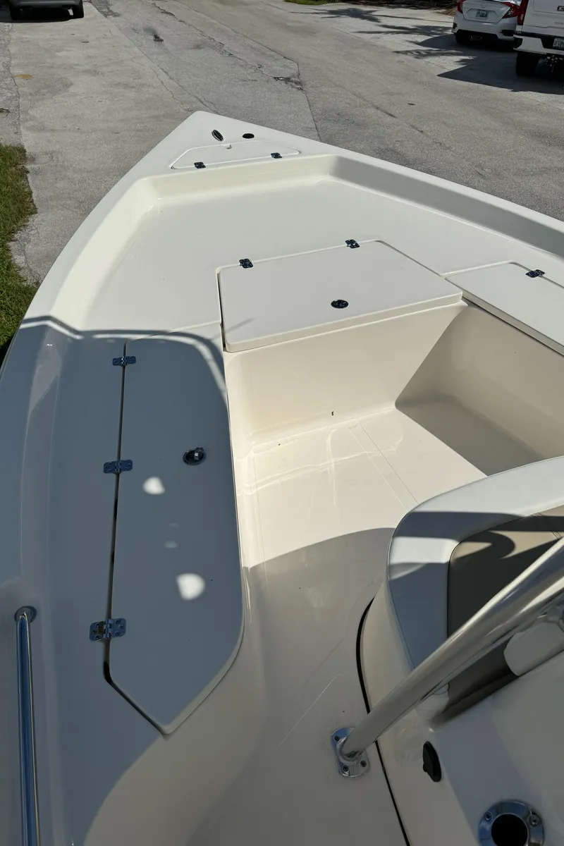 Slide: The Image of 2025 Bulls Bay 2200 boat deck, spacious and sleek design. - 22