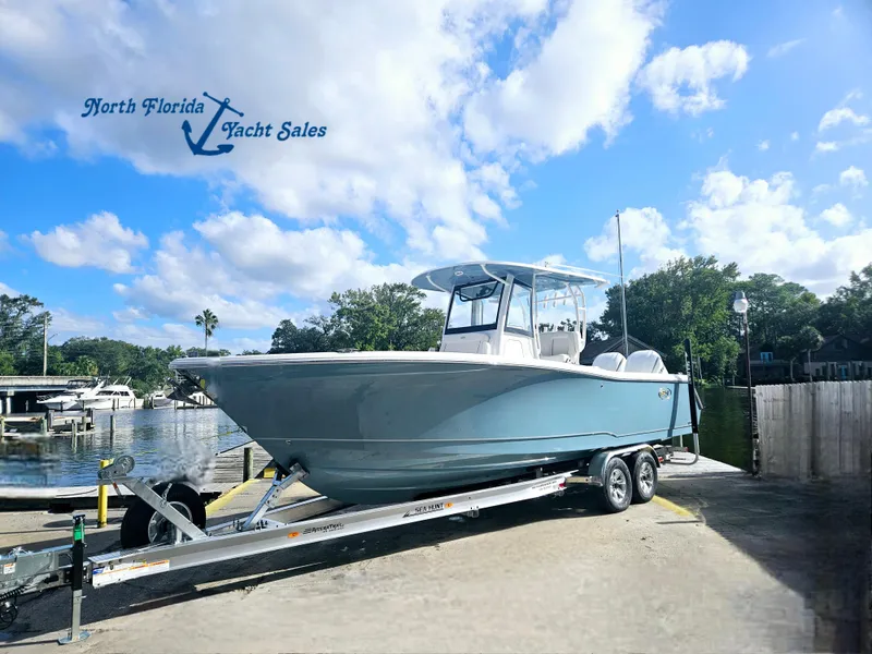 The Image of 2025 Sea Hunt Gamefish 28 CB on trailer at North Florida Yacht Sales. - 0