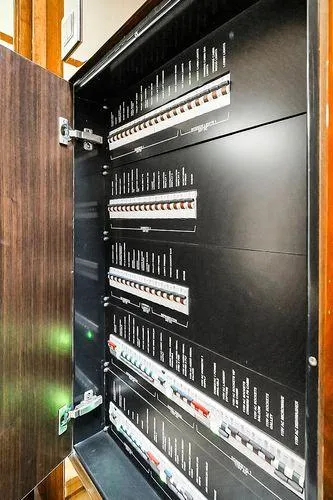 Slide: The Image of Electrical panel inside 2021 Fairline Squadron 68 yacht. - 14