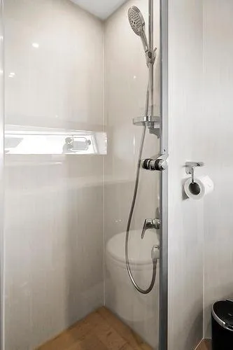 Slide: The Image of Modern shower area in 2021 Fairline Squadron 68 yacht bathroom. - 25