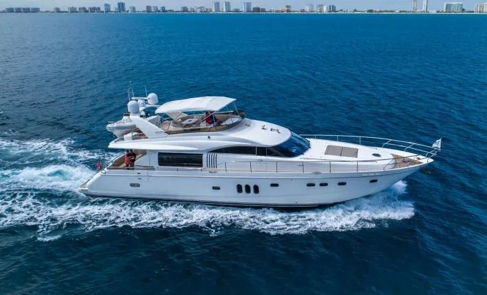 The Image of Luxury 2008 Viking Princess 75 yacht cruising on open water. - 1