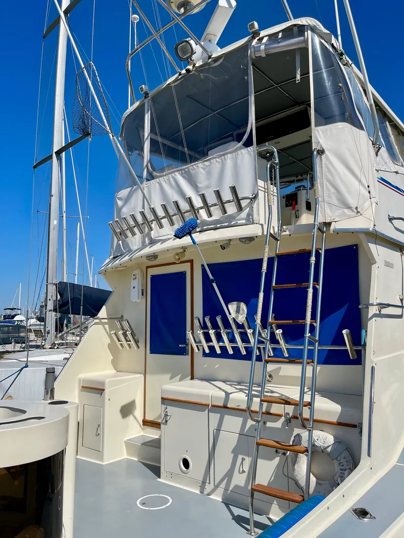 Slide: The Image of Cockpit and Flybridge from Dock - 5