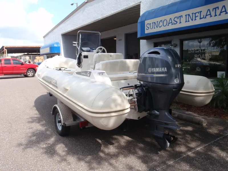 Slide: The Image of 2016 Capelli Tempest 570 inflatable boat with Yamaha engine at Suncoast Inflatable Boats. - 6