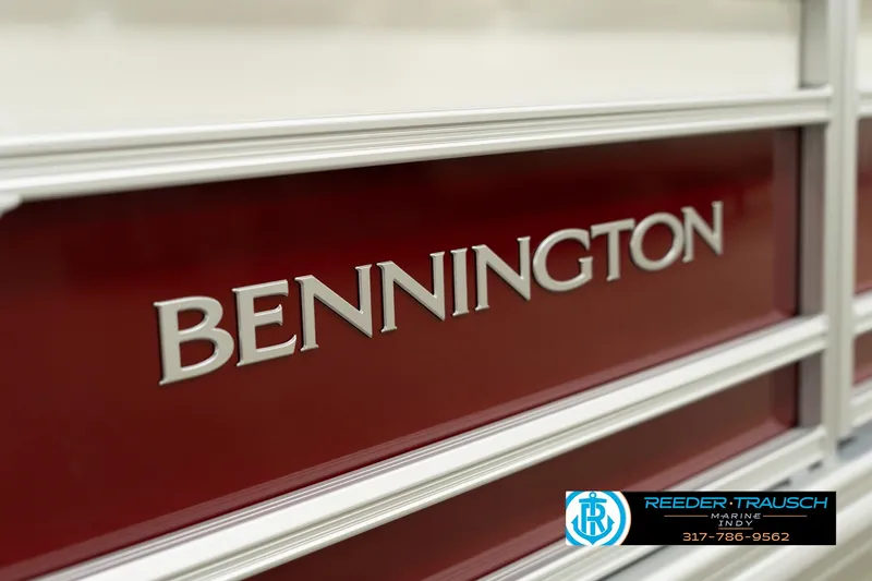 Slide: The Image of 2025 Bennington 21 SLSE pontoon boat, red exterior detail. - 43